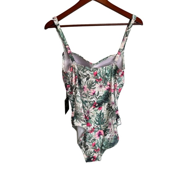 Nip Tuck Hawaiian Print Multi Fit Cup One Piece Swimsuit Size 8 NWT - Picture 3 of 12